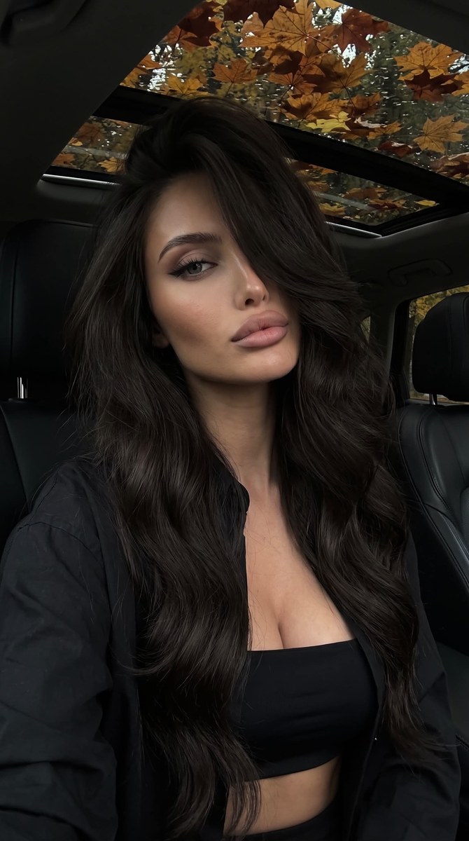 Moody Autumn Car Selfie