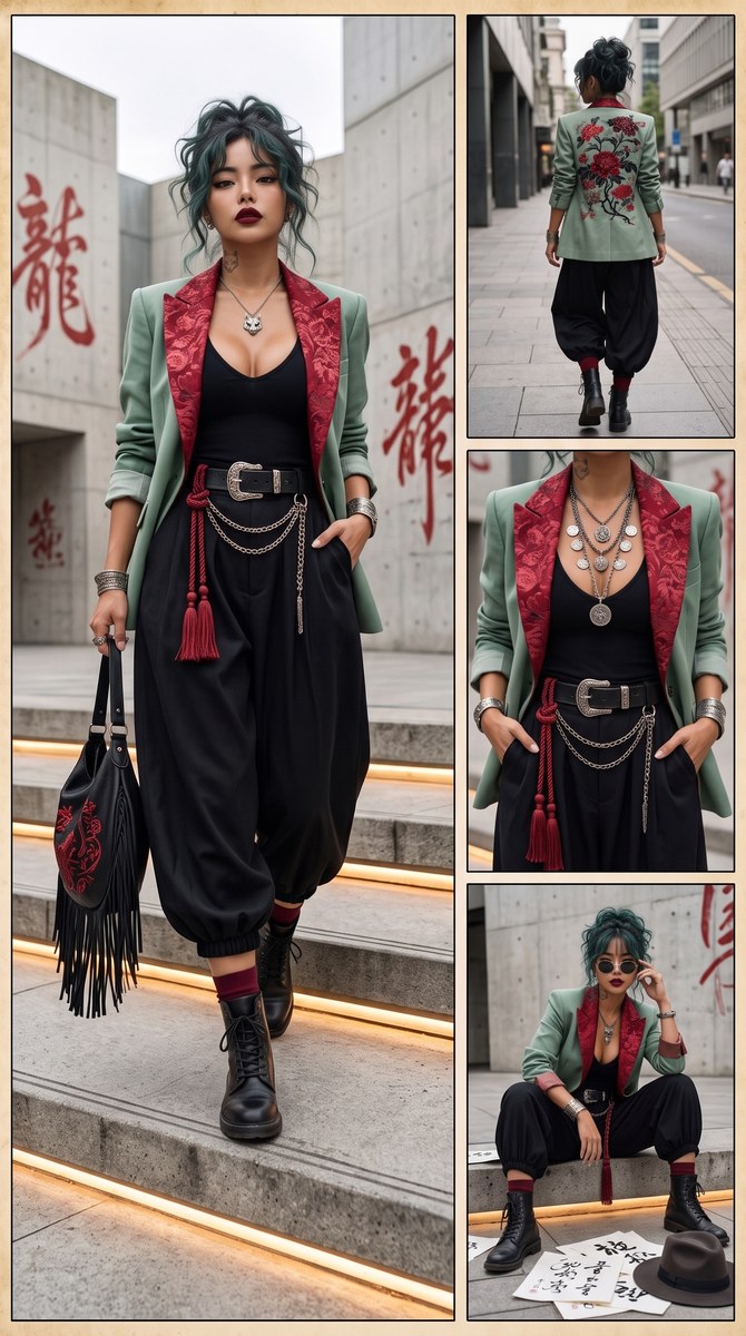 Neo-Oriental Street Couture Lookbook Collage output 1