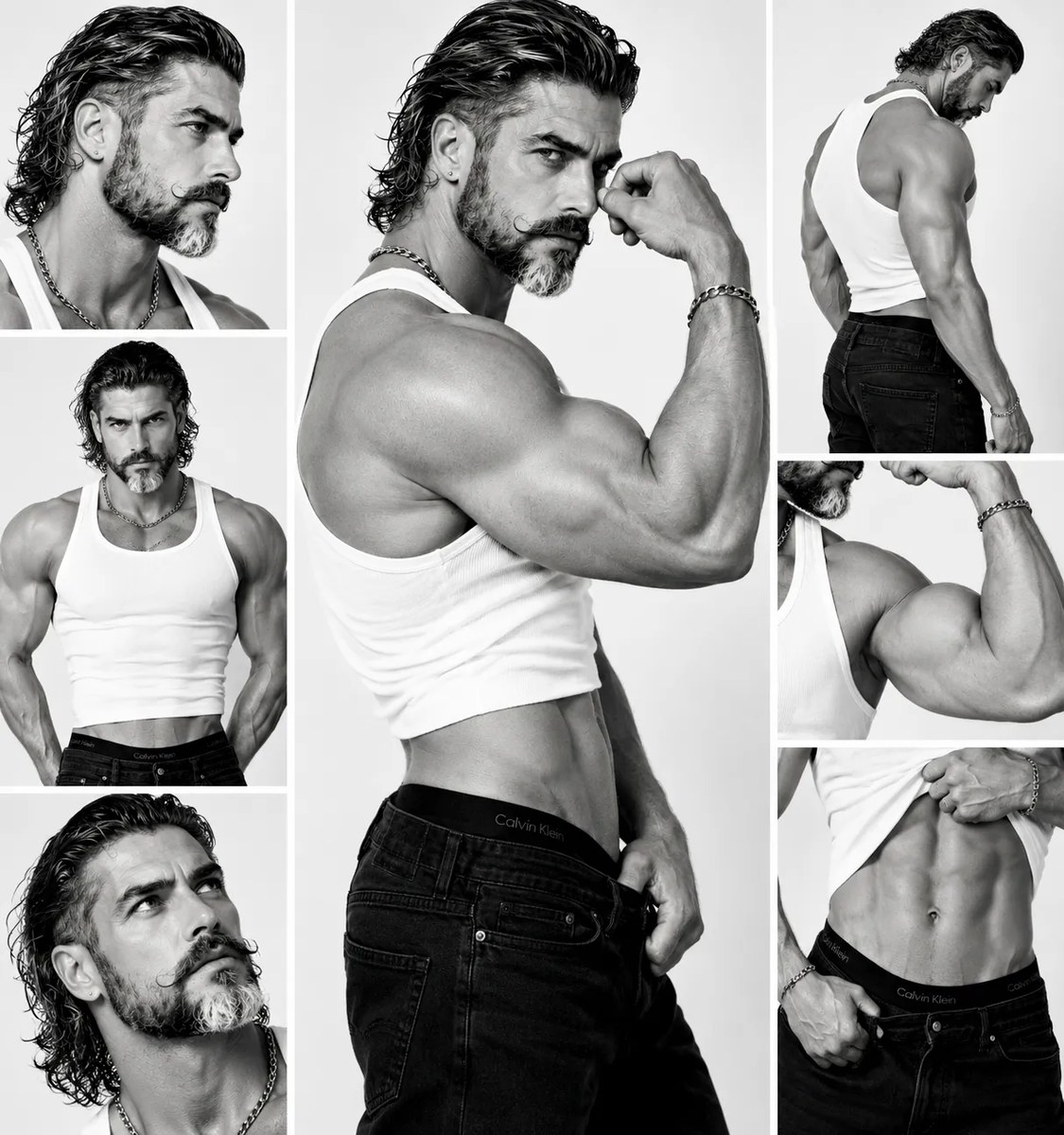 Monochrome Luxury Fitness Fashion Portrait output 2
