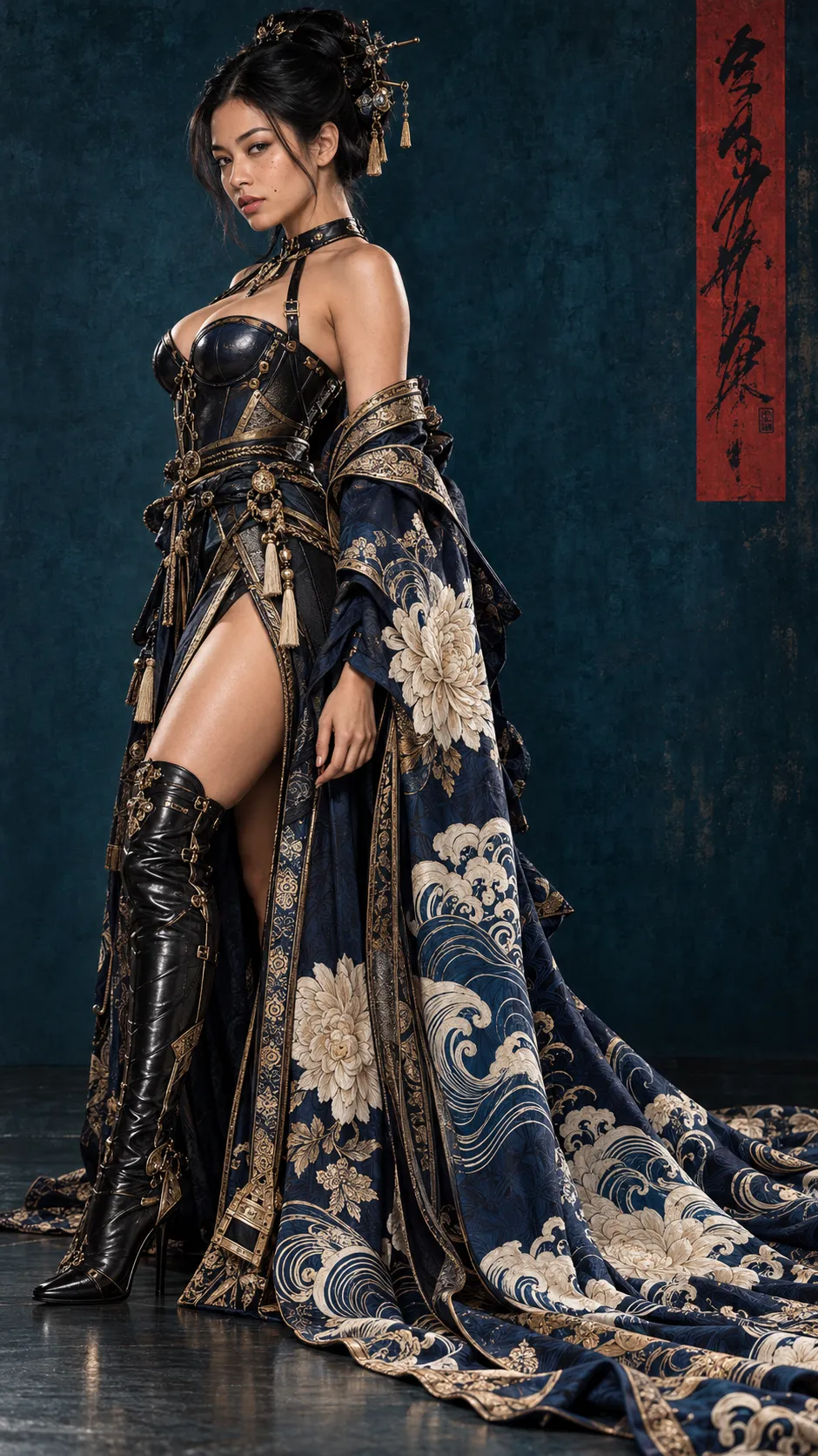 Sashamie in Midnight Indigo Couture