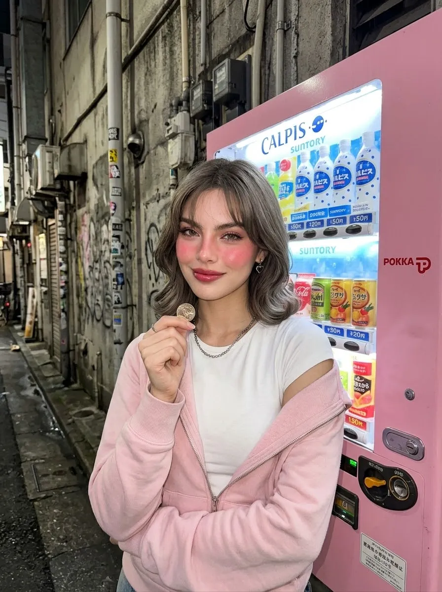 Pink Vending Machine Alley Portrait