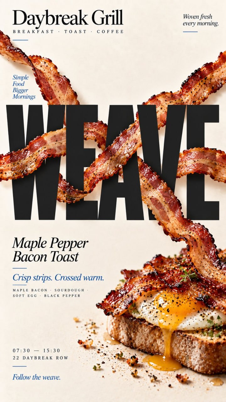 Editorial Food and Typography Poster output 2