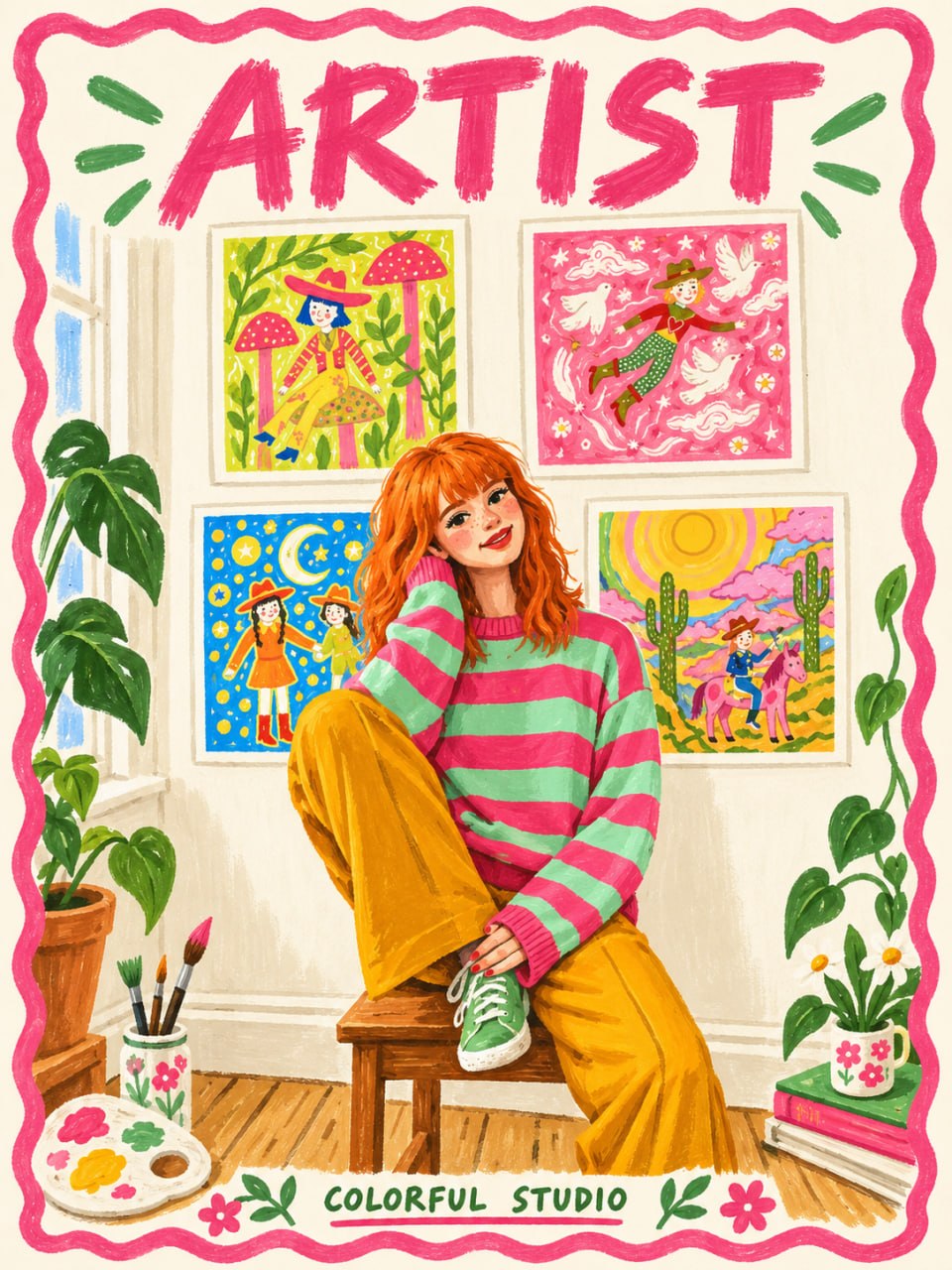 Hand-Drawn Gouache Photo Poster output 3