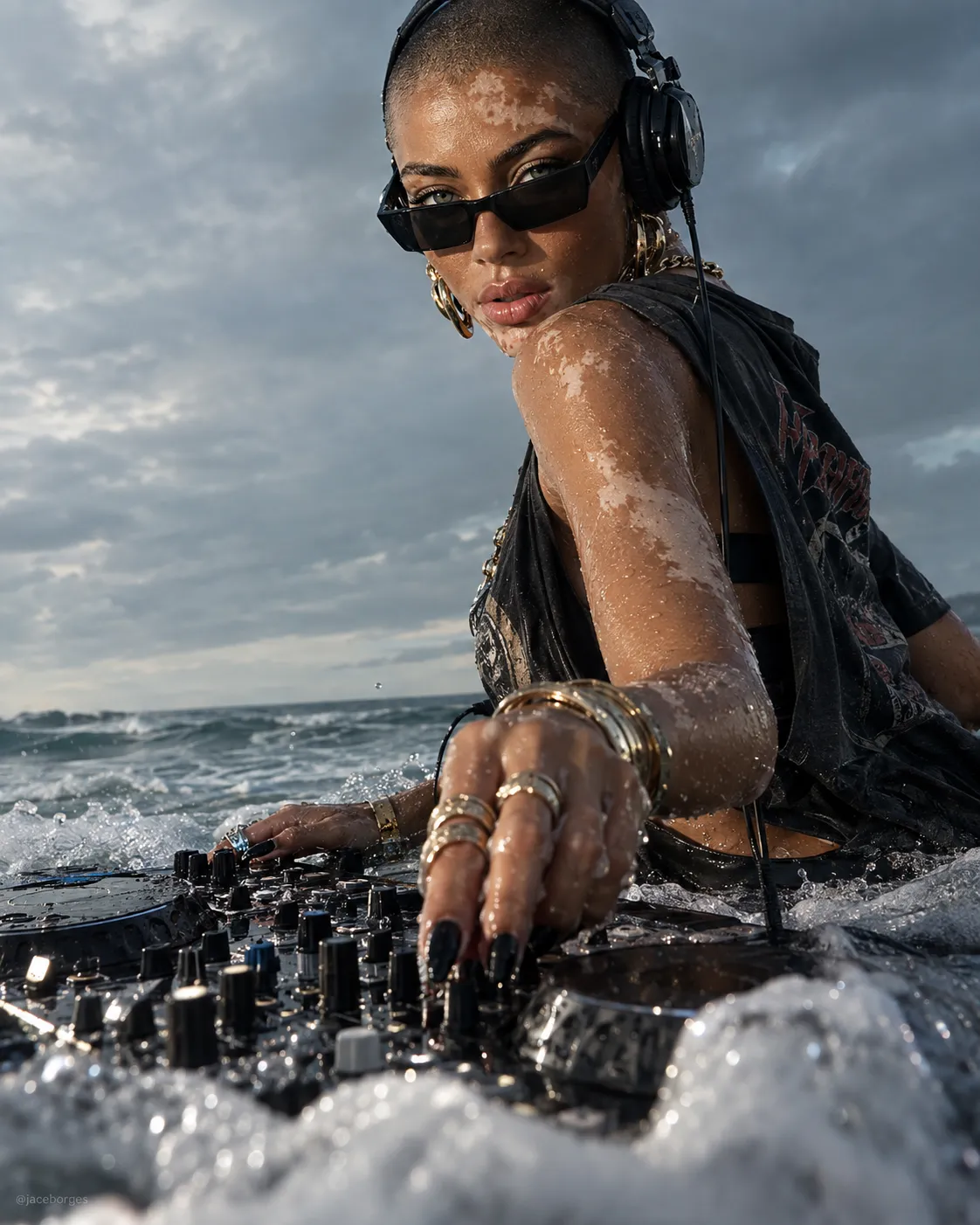 Ocean Frequency: Grunge-Luxury DJ Editorial output 2