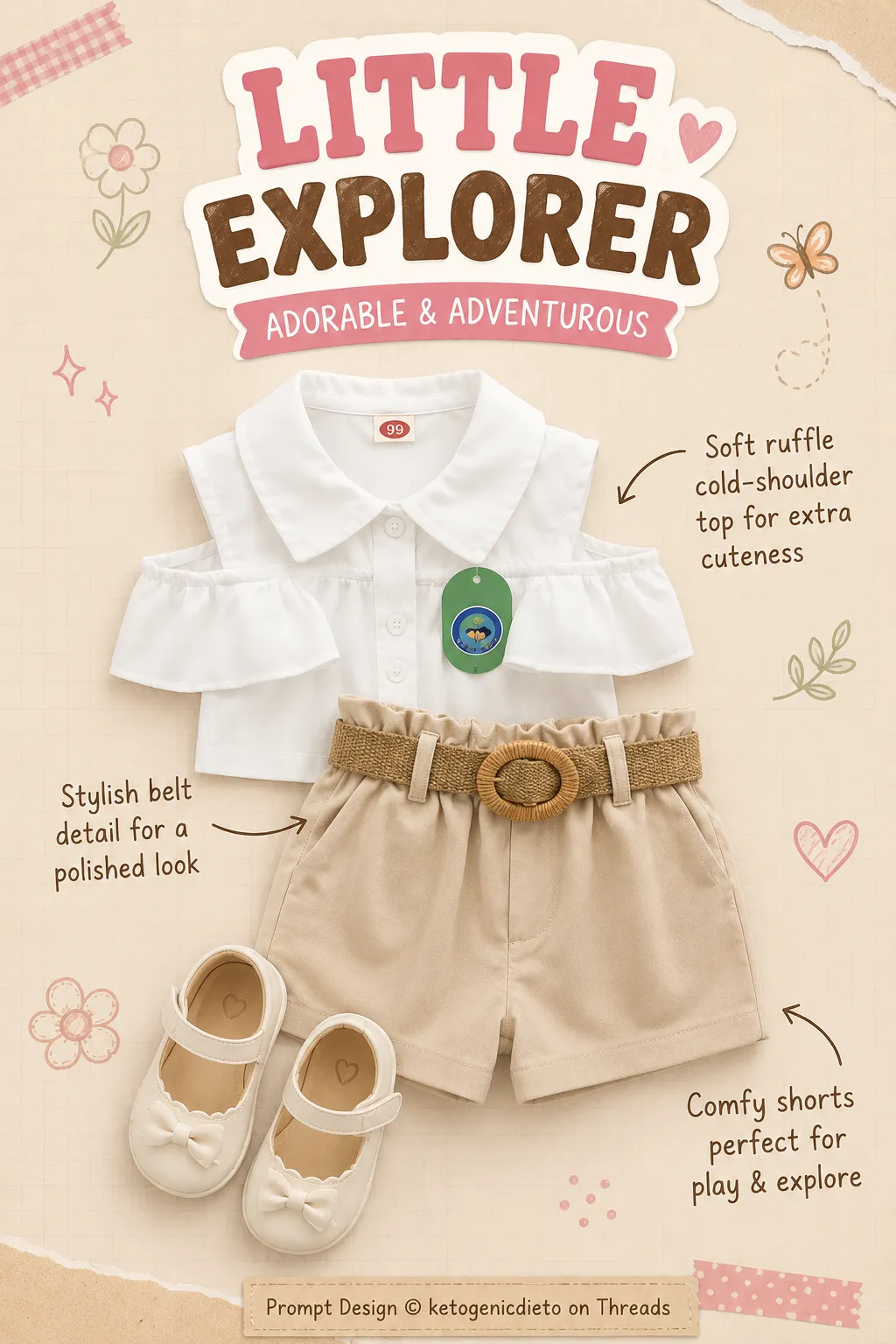 Playful Outfit Flat-Lay Infographic