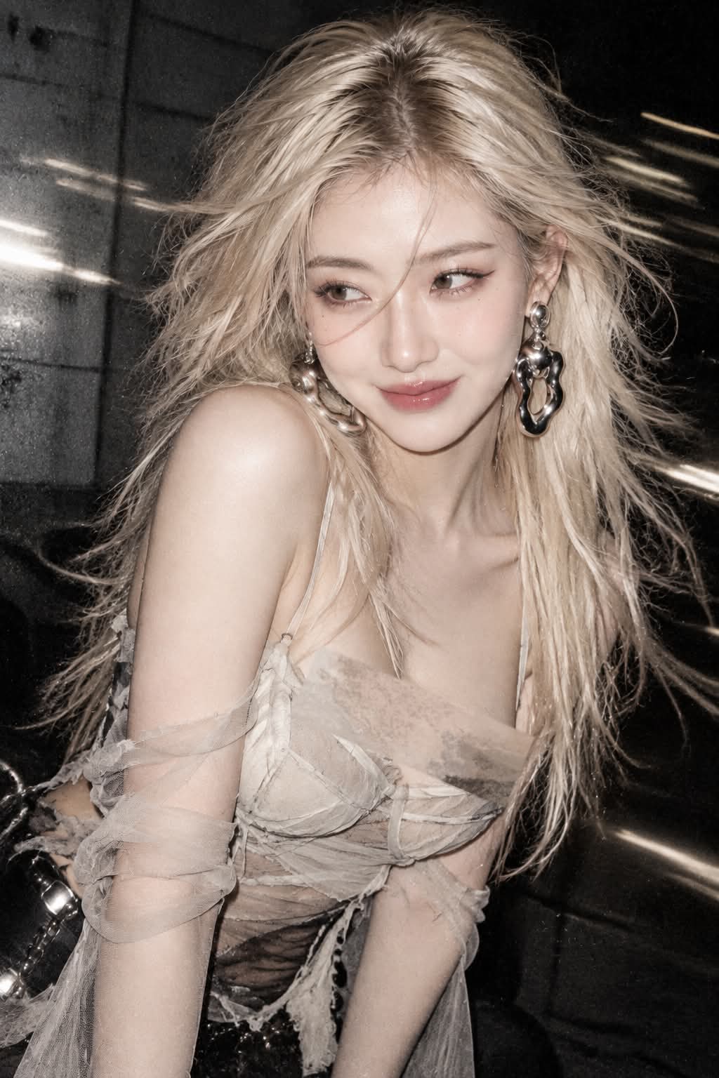 Platinum-Blonde Fashion Editorial Portrait output 2