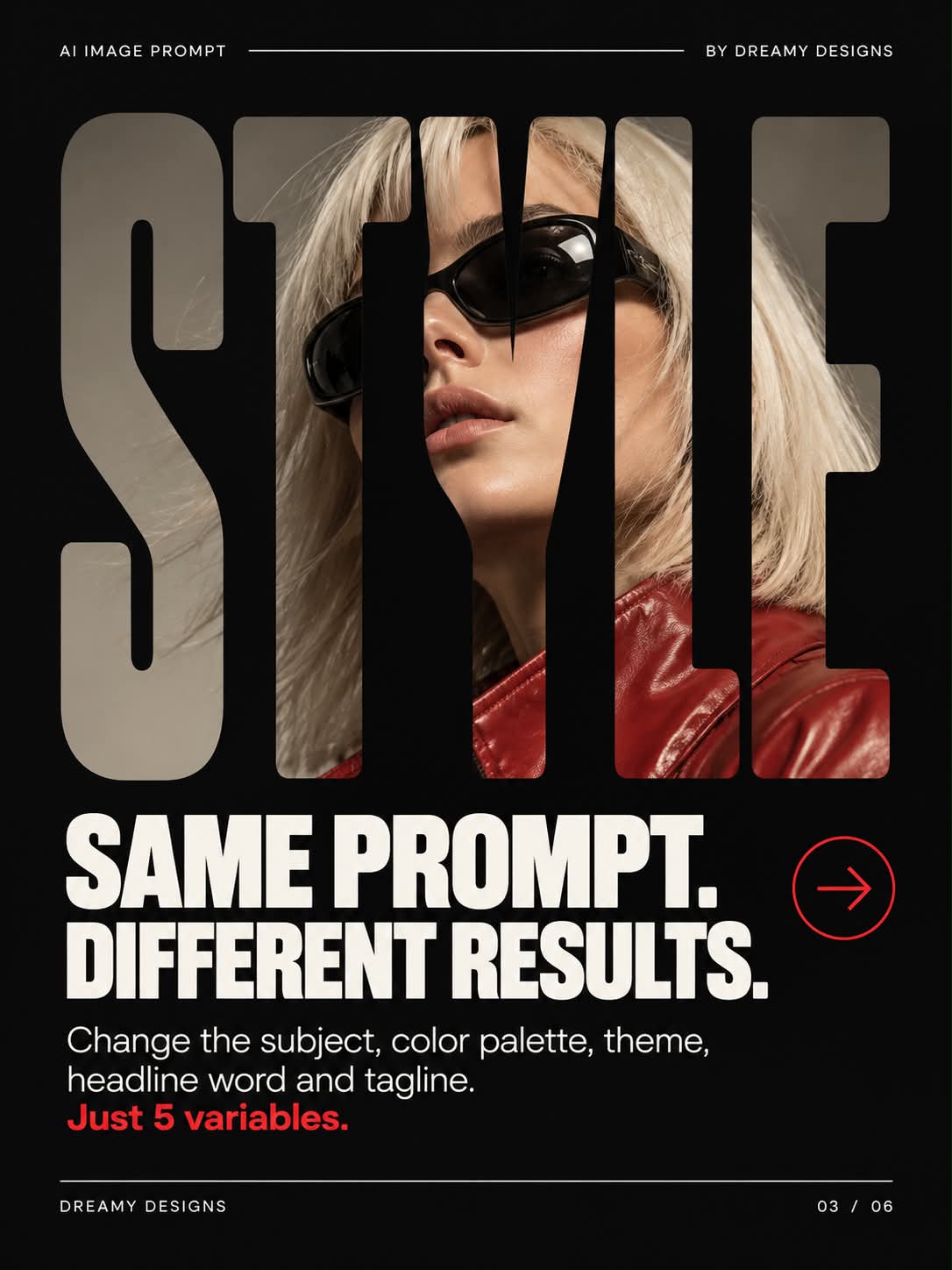 Oversized Headline Portrait Mask Poster output 3