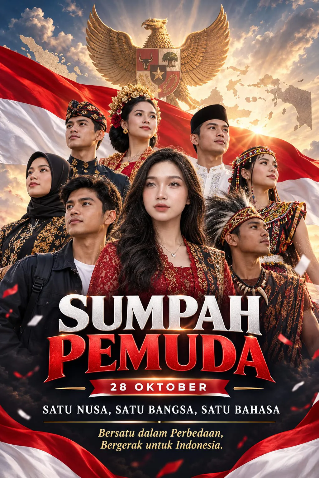 Indonesian Youth Pledge Day Commemorative Poster