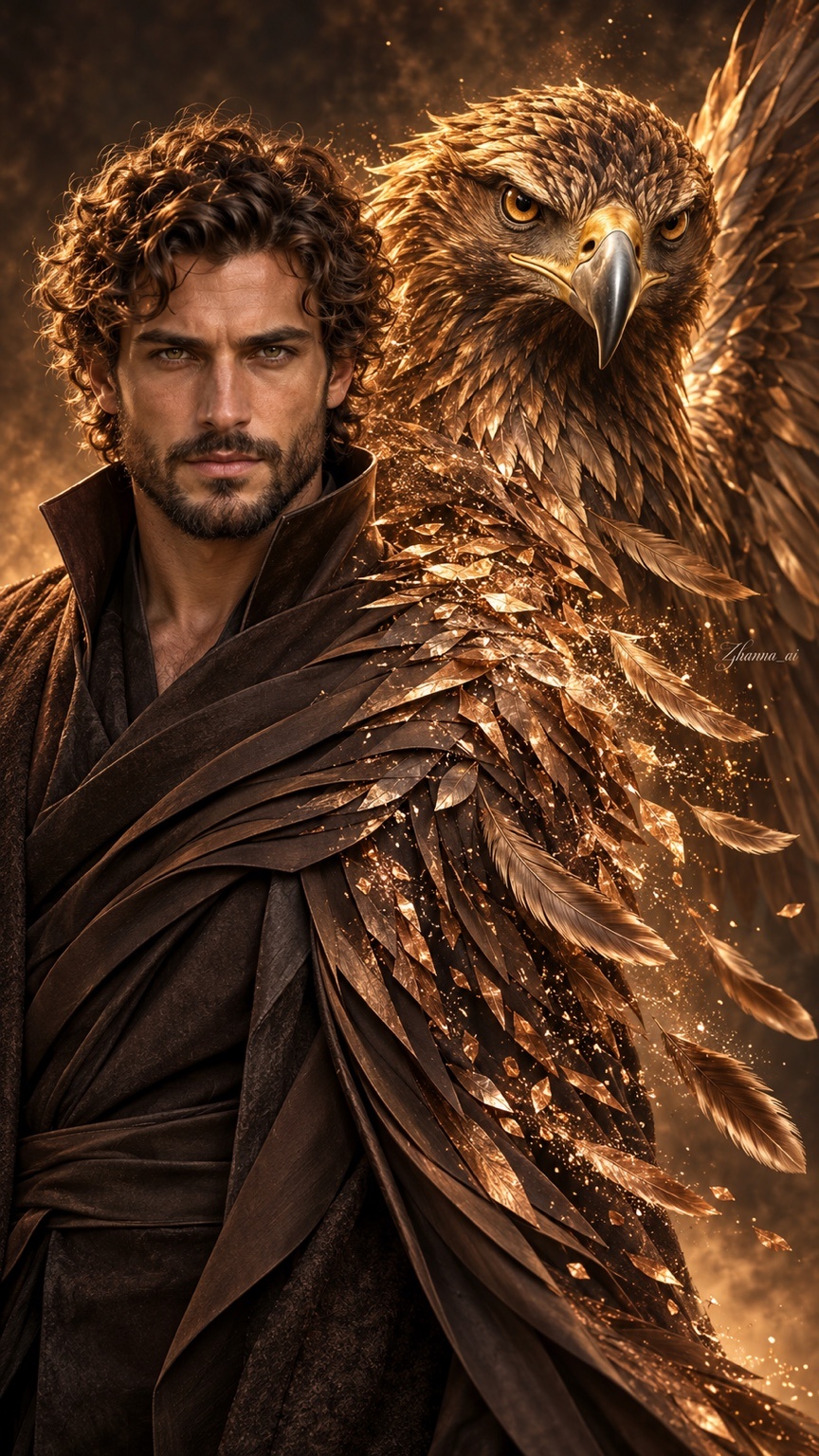 Wings Within — Bronze Eagle Couture by Zhanna_ai