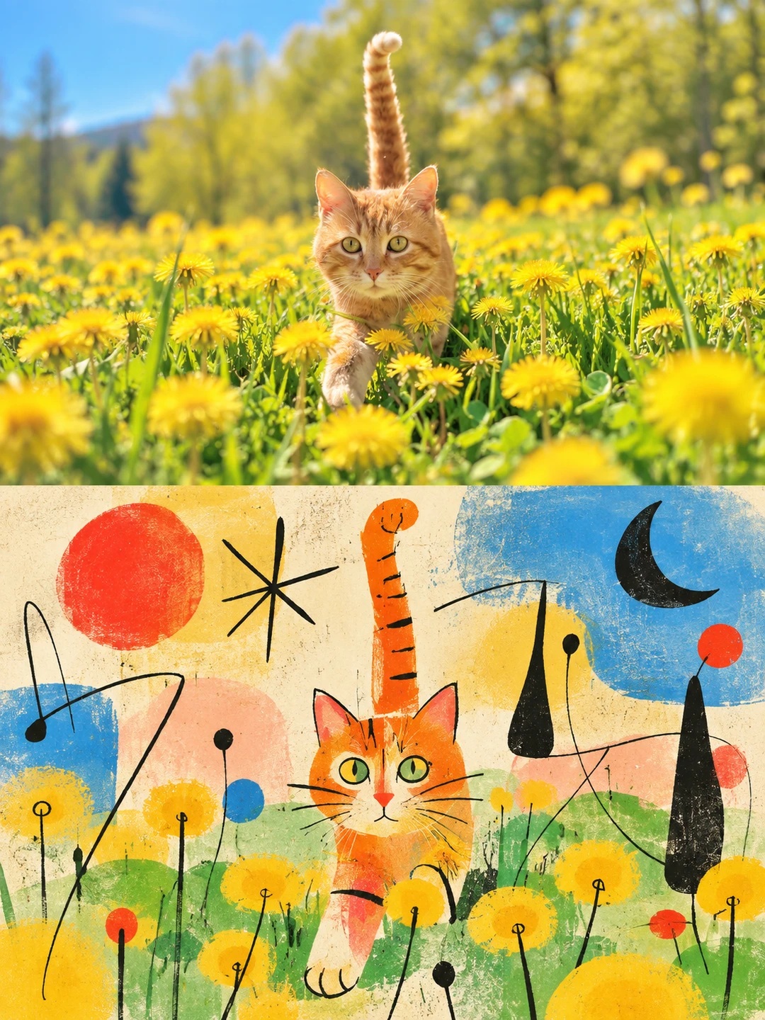 Transform a Photo into a Childlike Miró-Inspired Illustration output 4