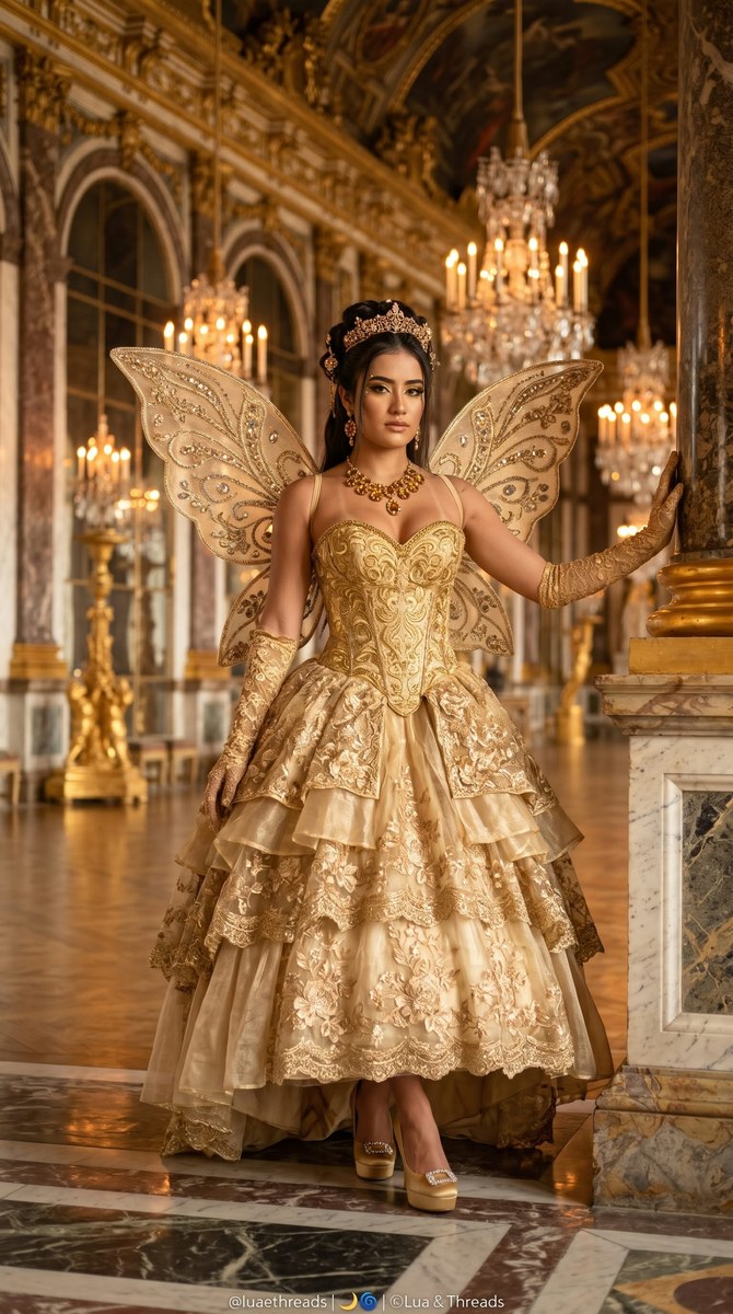 Golden Luxury Fairy at the Palace of Versailles output 5