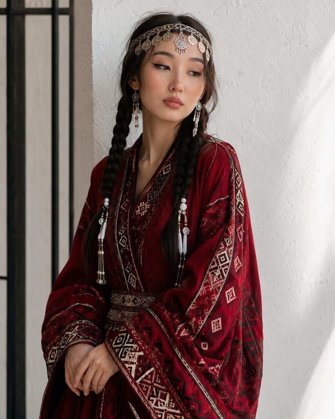 Kyrgyz-Inspired Editorial Fashion Portrait