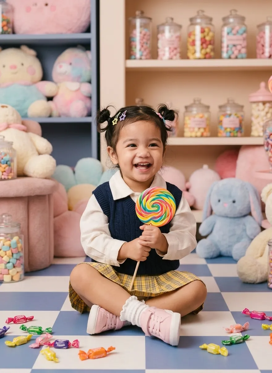 Candy Shop Toddler Editorial Portrait output 2