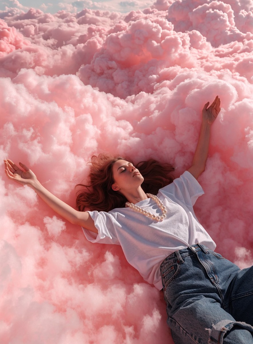 Dreamy Pink Cloud Portrait