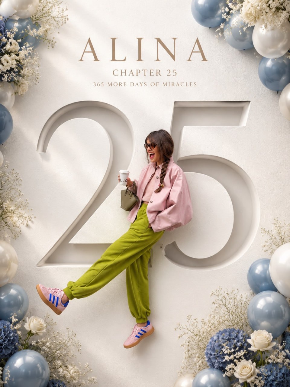 Stylish birthday poster in GPT Image