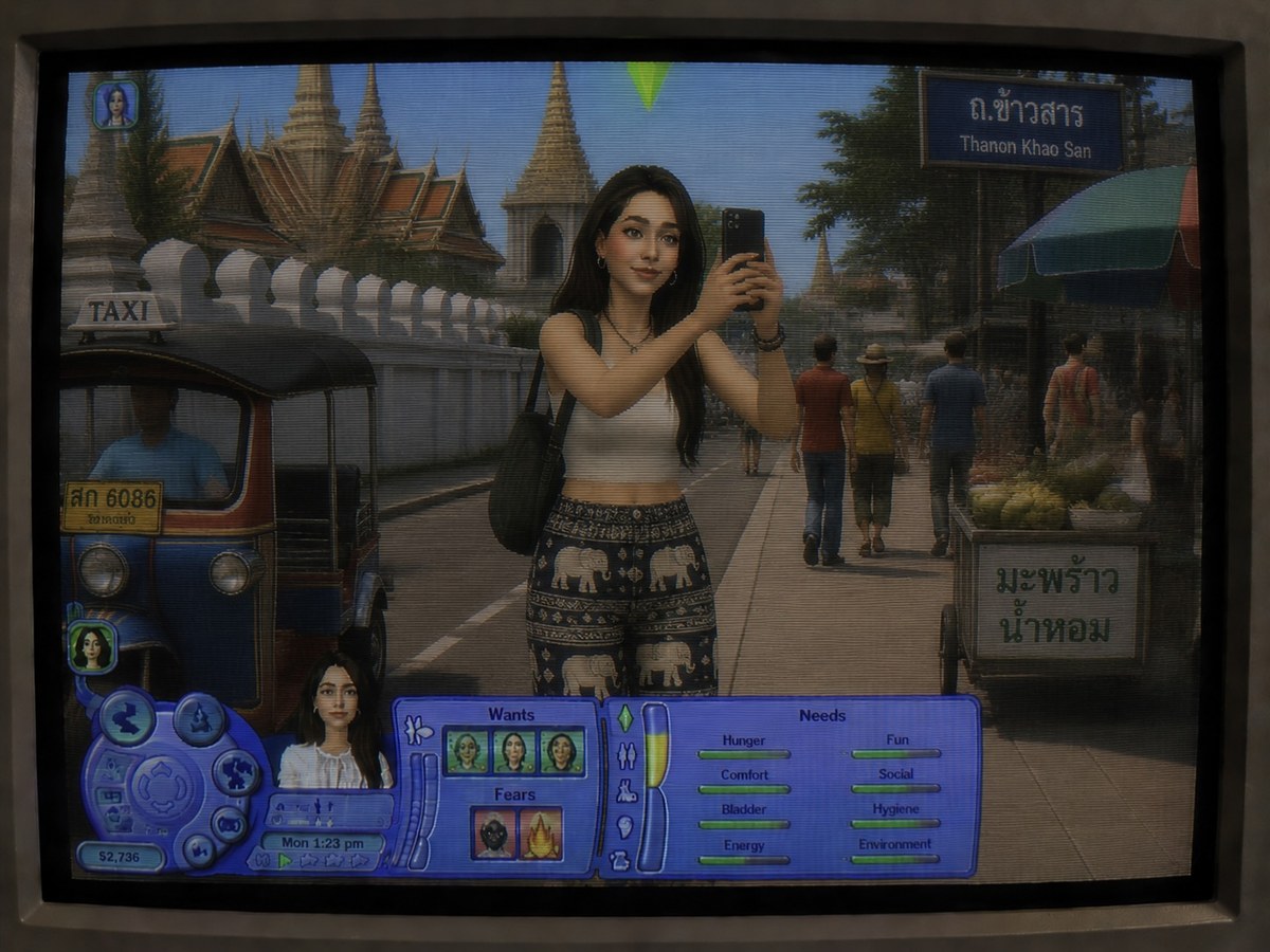 The Sims 2 CRT Gameplay Portrait output 6