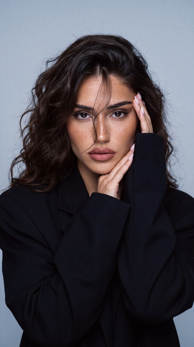 Photorealistic Editorial Beauty Portrait