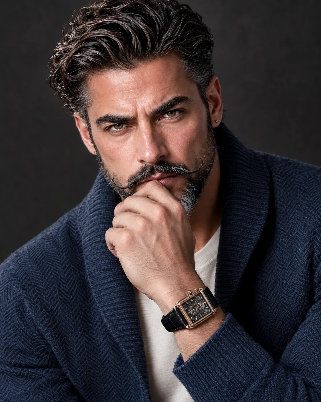 Six-Panel Men’s Luxury Fashion Editorial Collage output 3