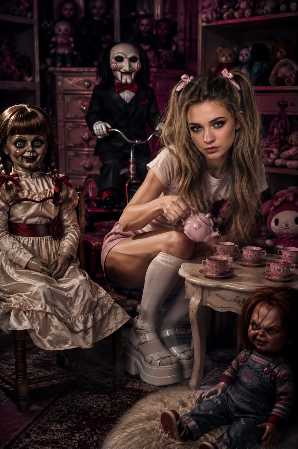 Dark Fantasy Halloween Editorial Portrait output 3