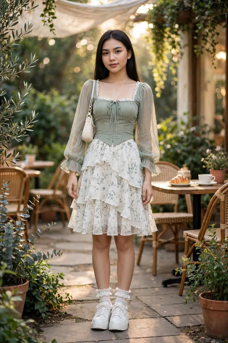 Joyful Garden Café Fashion Portrait output 4