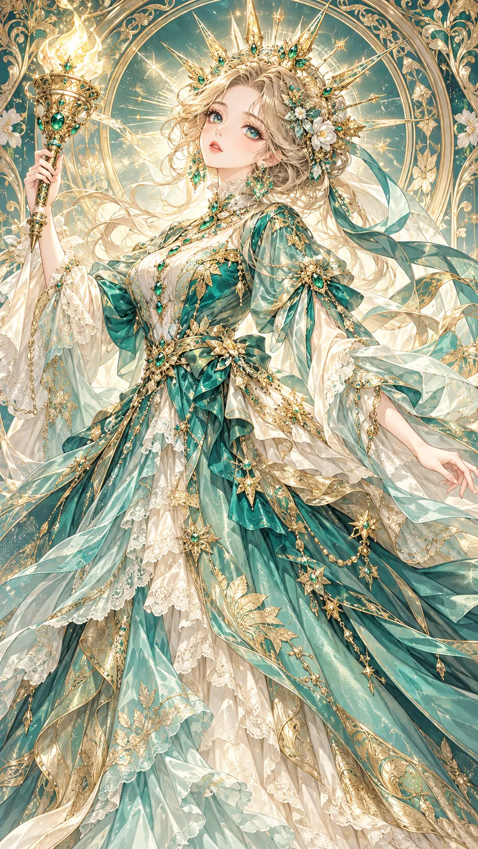 Liberty Jewel Princess in Emerald Haute Couture output 1
