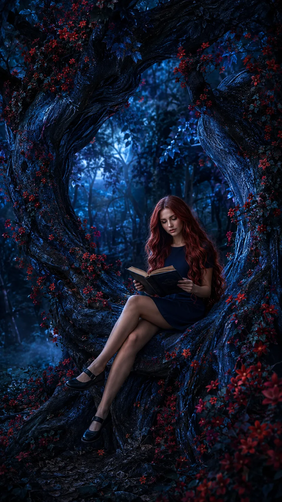 Midnight Reader Beneath the Blue Magic Tree output 1