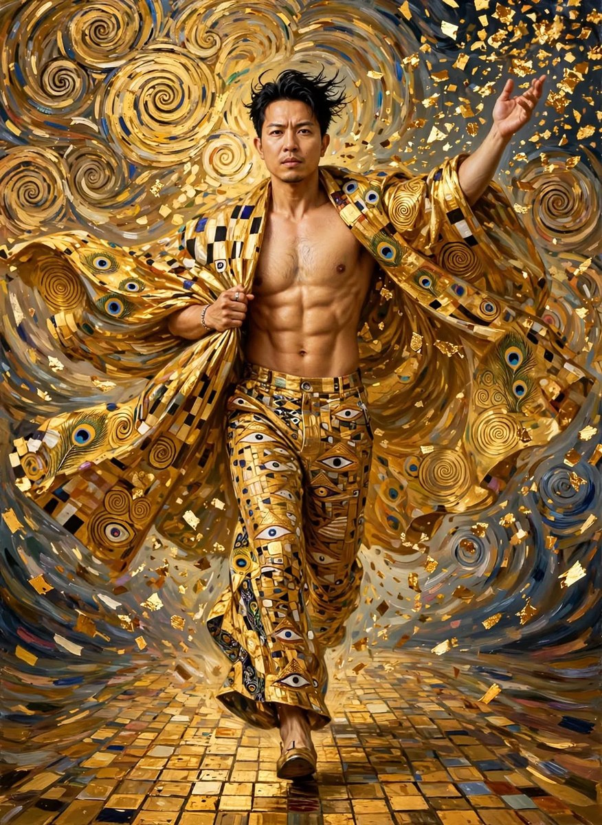 Klimt, the Golden God in Motion