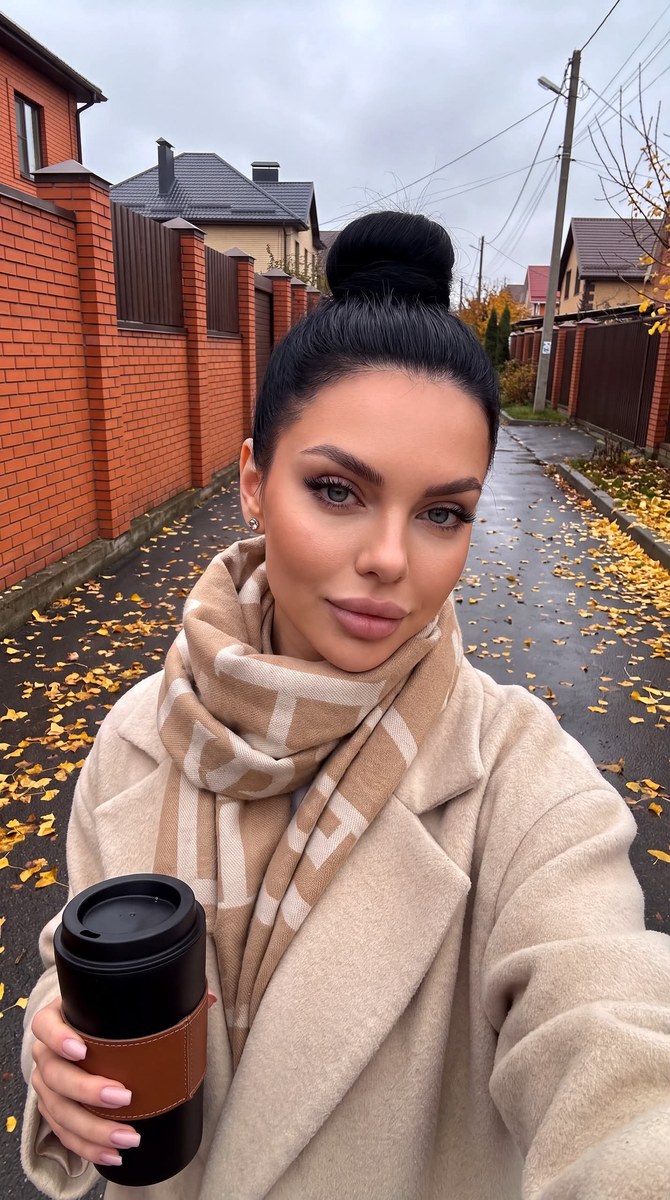 Autumn Sidewalk Selfie output 2