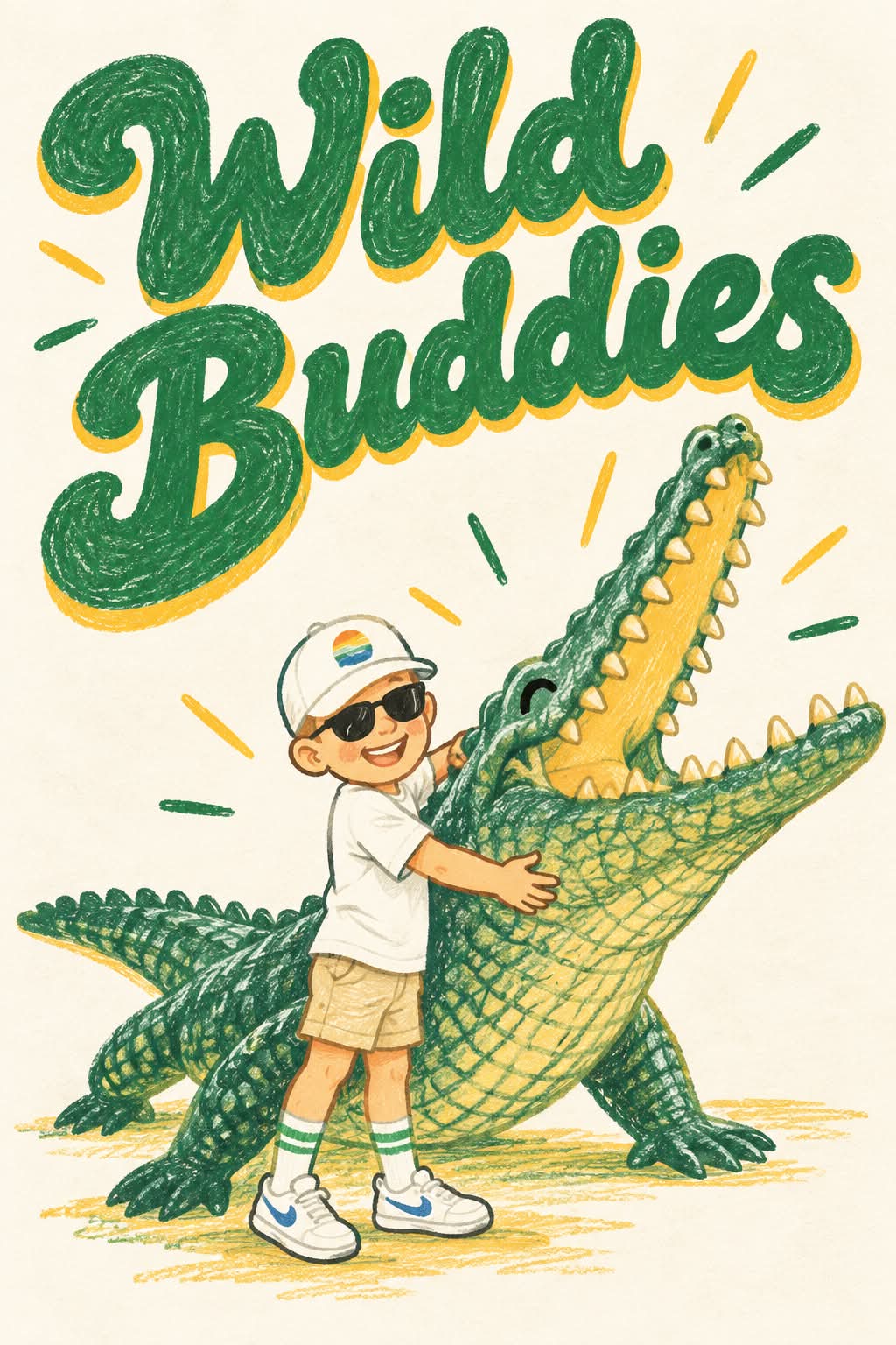 Retro Colored-Pencil Poster from a Photo