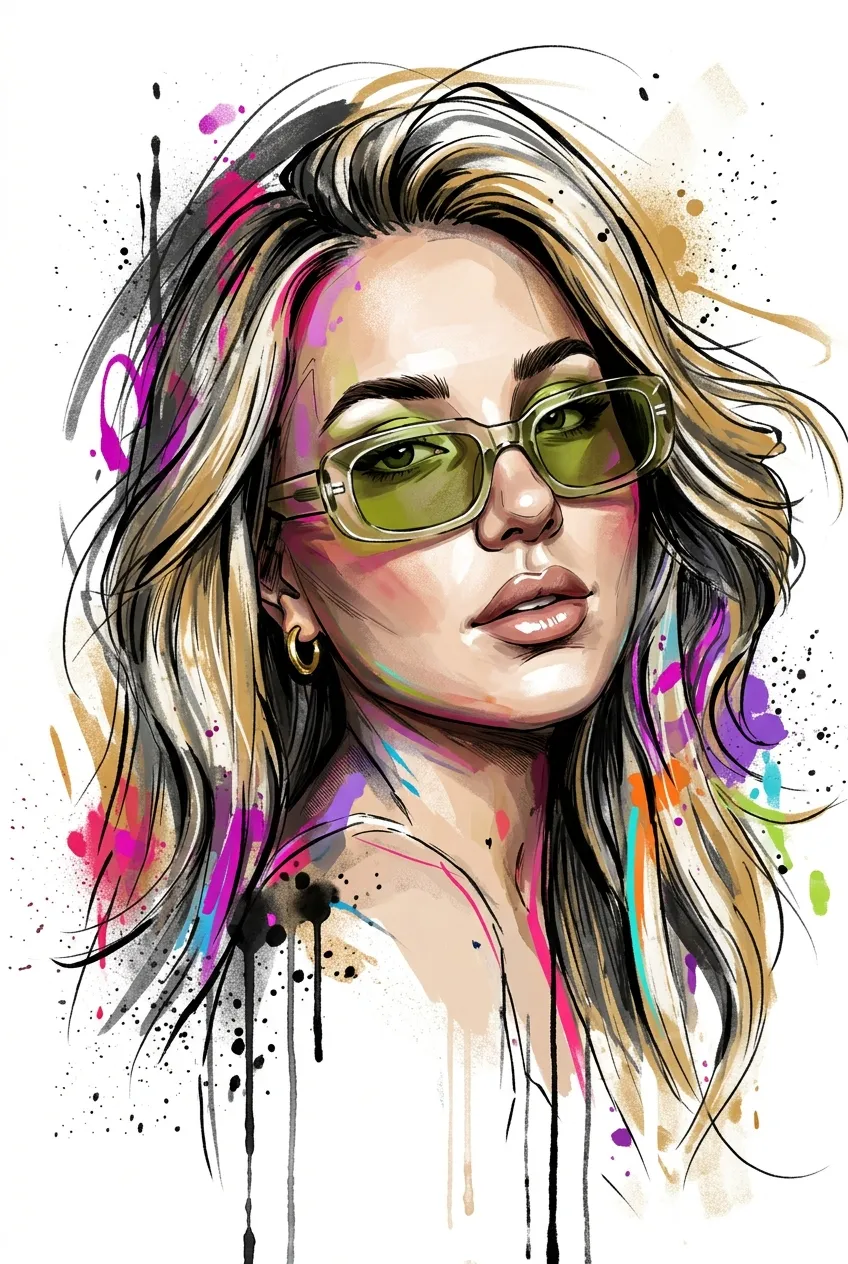 Experimental Unfinished Graffiti Portrait output 3