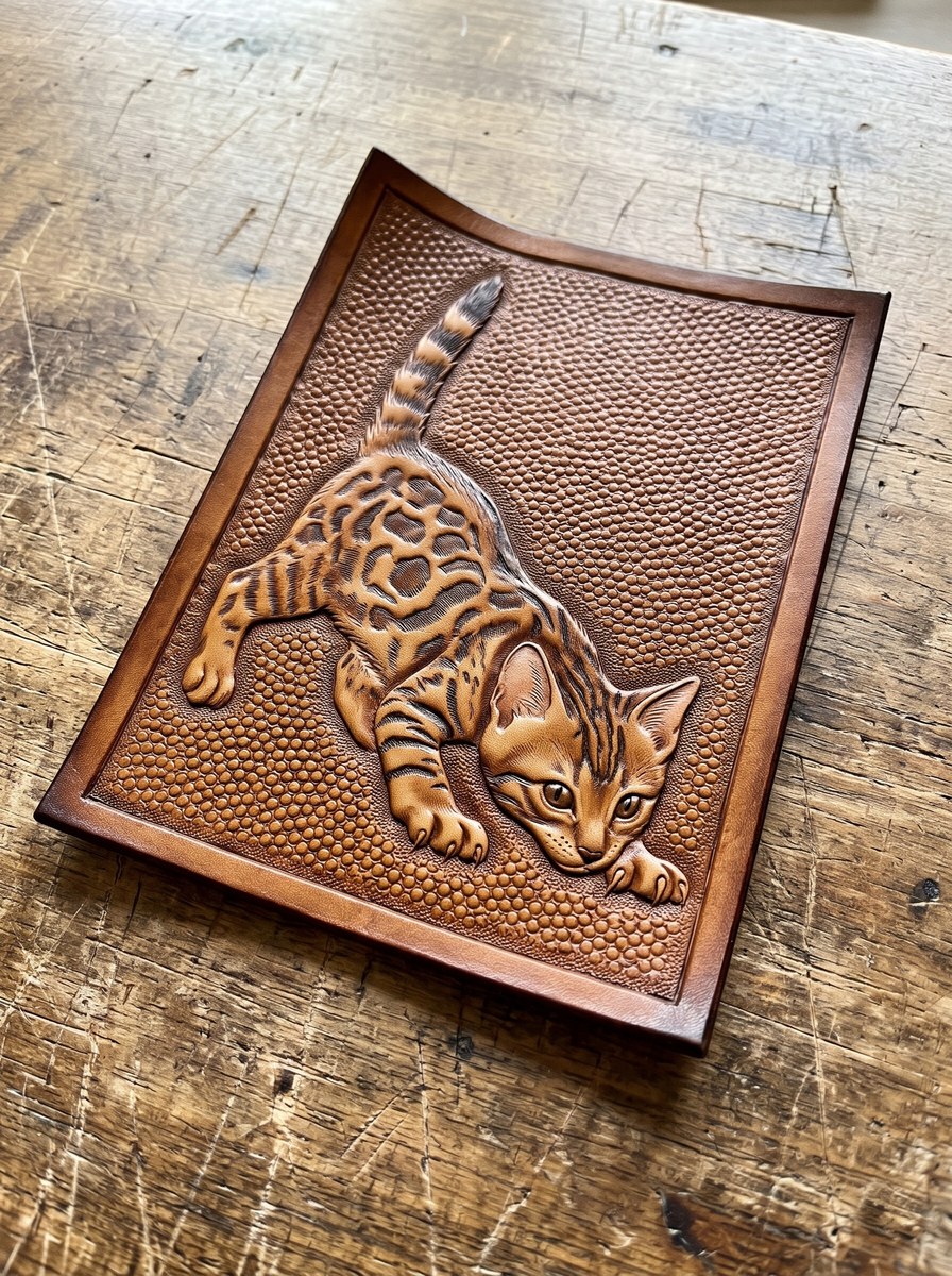 Hand-Tooled Leather Relief from a Reference Photo