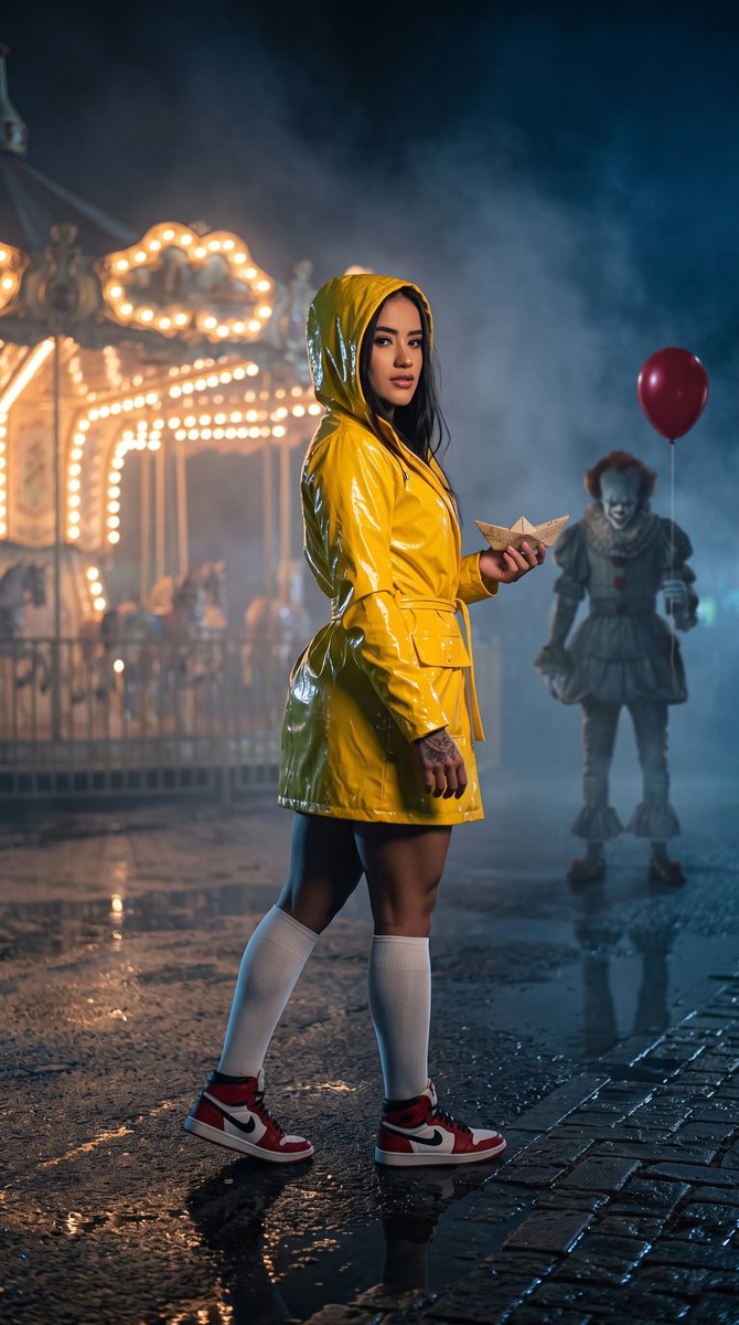 Yellow Raincoat in the Rain