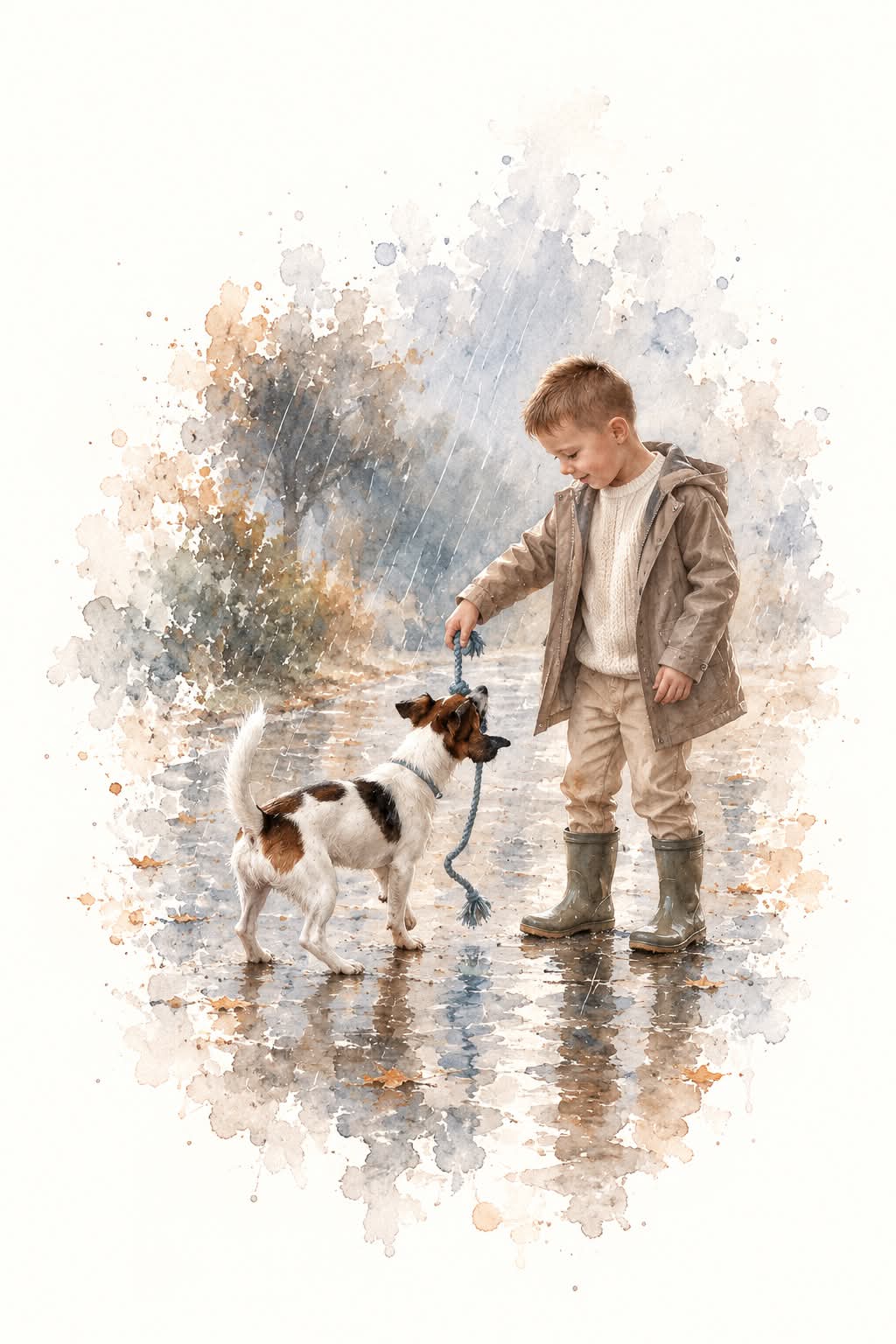 Rainy October Memory in Watercolor output 4