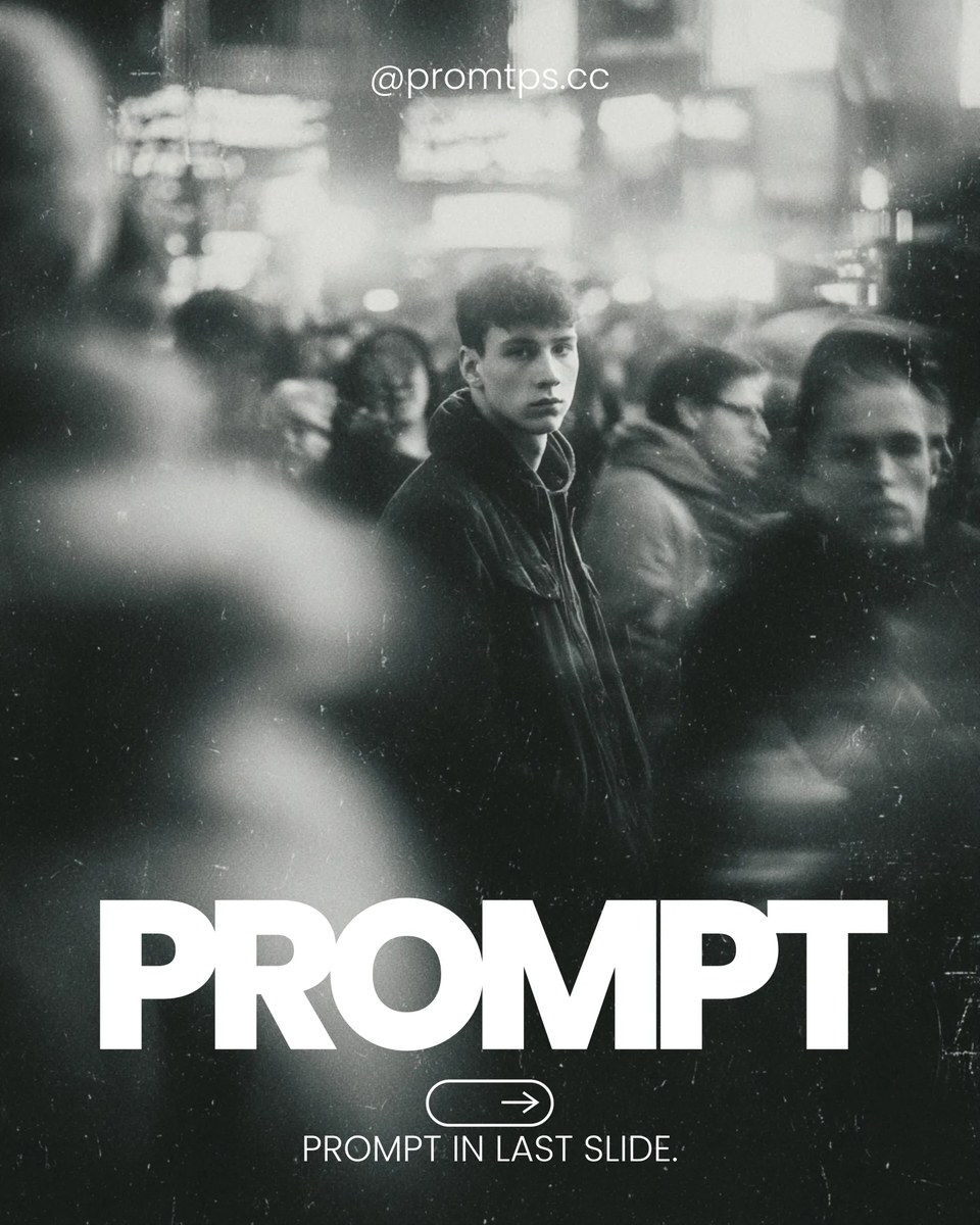 Cinematic Motion-Blur Record Sleeve Portrait