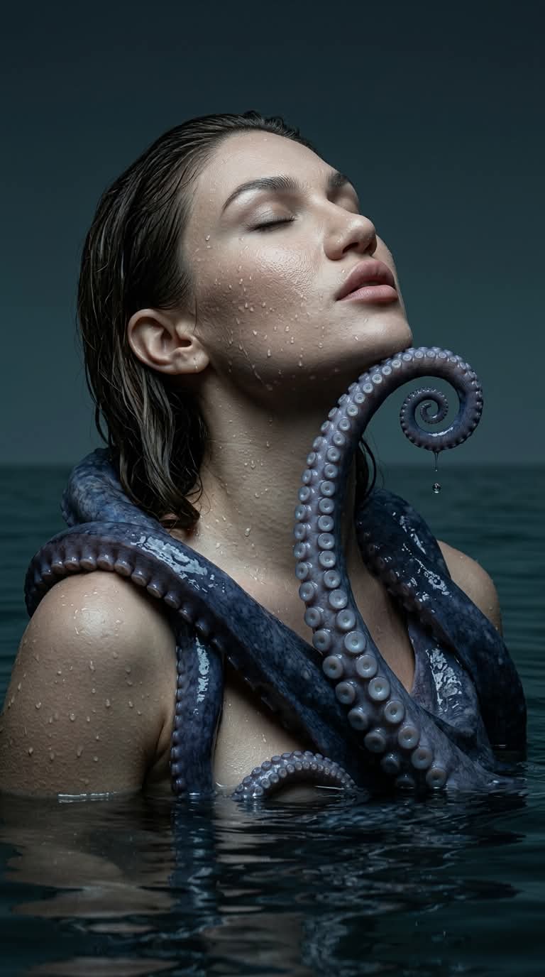 Dark Fantasy Octopus Fashion Editorial output 3