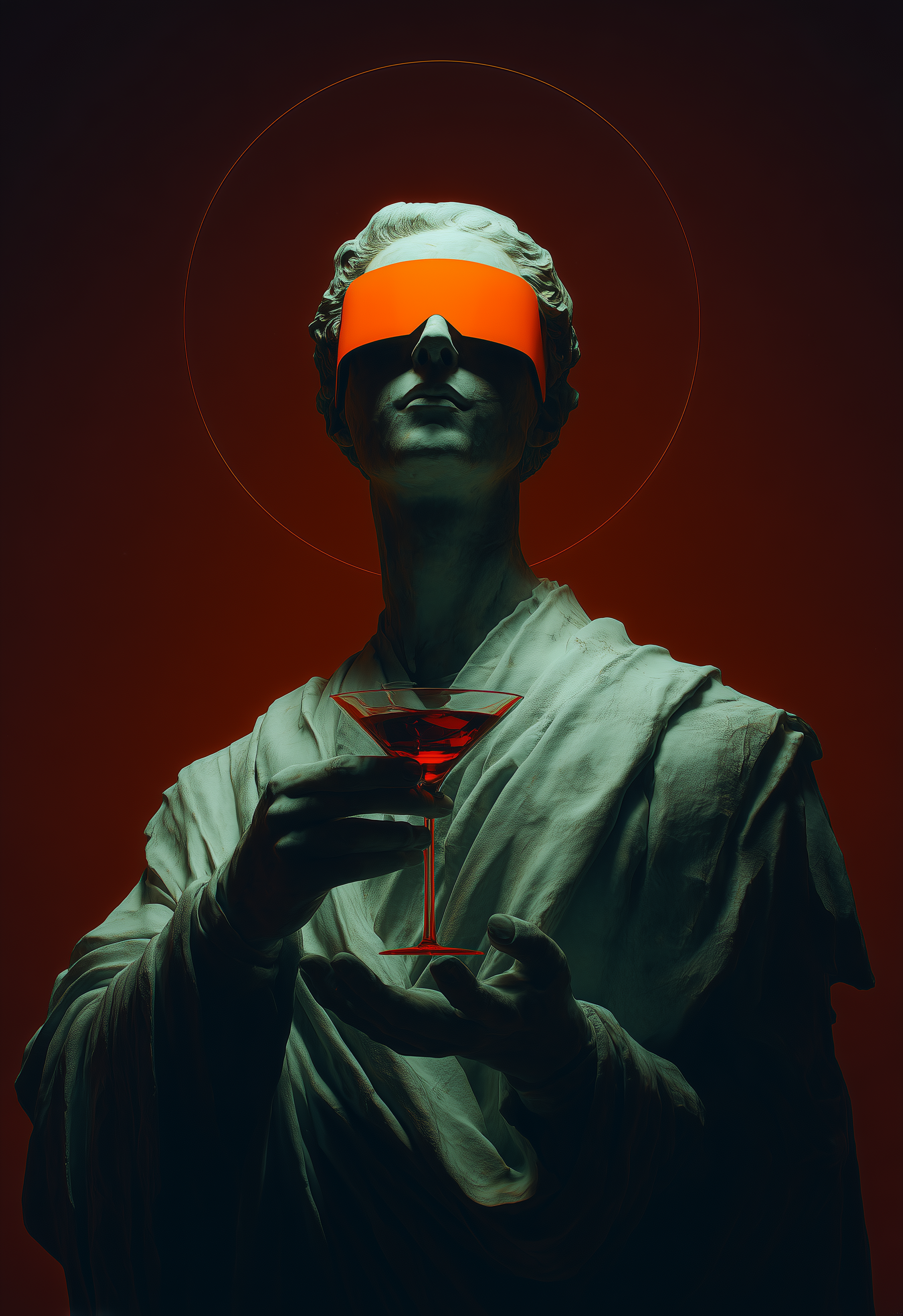 Create a Renaissance-Inspired Portrait of a Man with a Cocktail