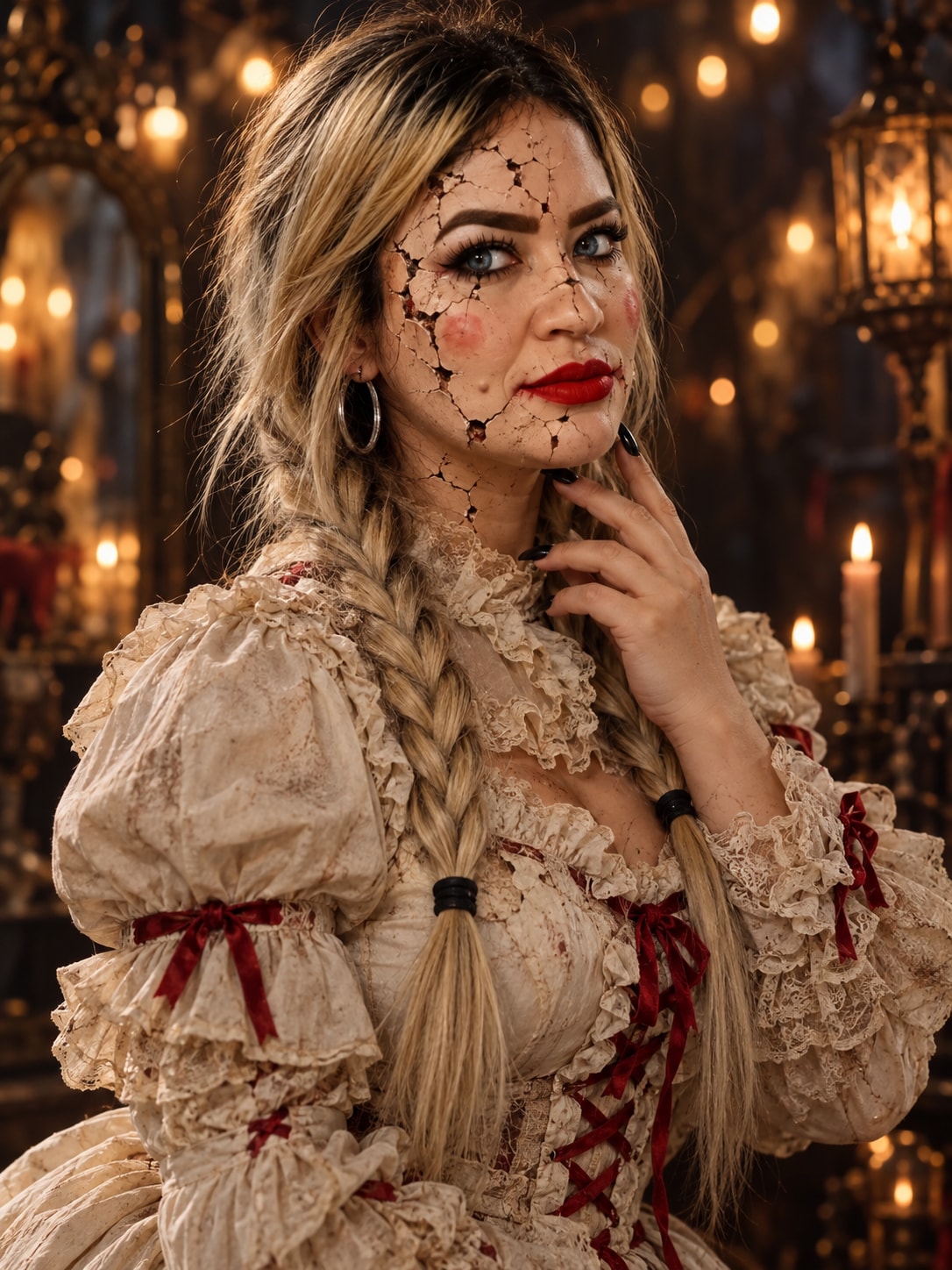 Eerie Broken Doll Portrait output 2