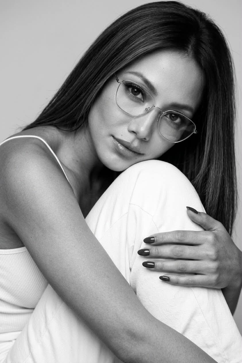 Monochrome Studio Portrait with a Handwritten Signature