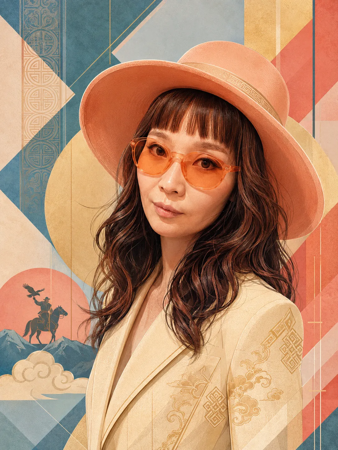 Geometric Fashion Editorial Portrait from a Reference Photo output 2