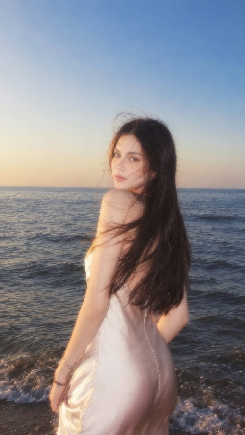 Golden-Hour Coastal Portrait from a Reference Photo
