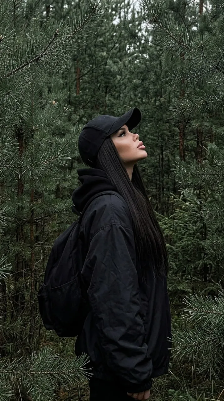 Moody Pine Forest Profile Portrait output 1