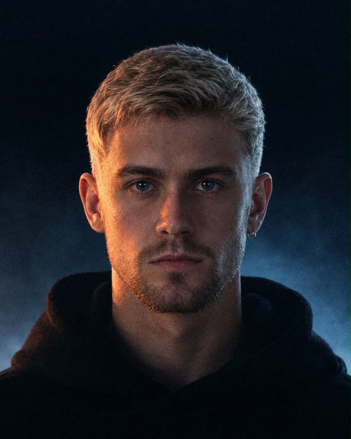 Dark Cinematic Editorial Portrait of a Young Man