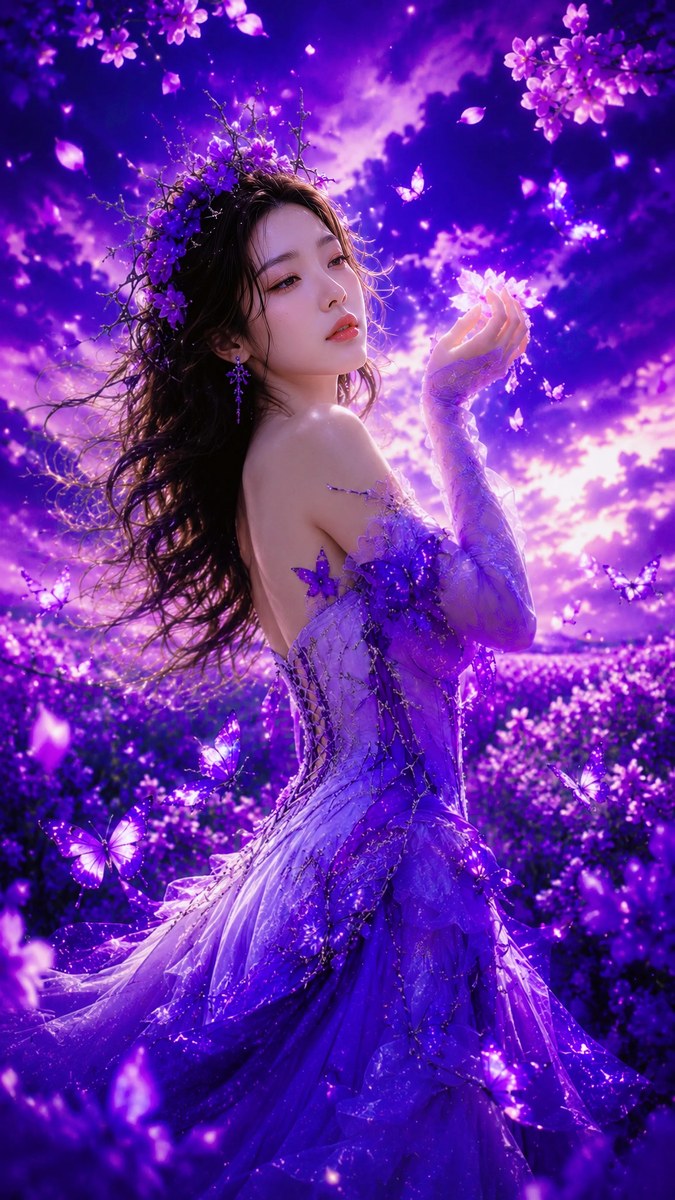 Eternal Bloom Beneath the Violet Sky output 2