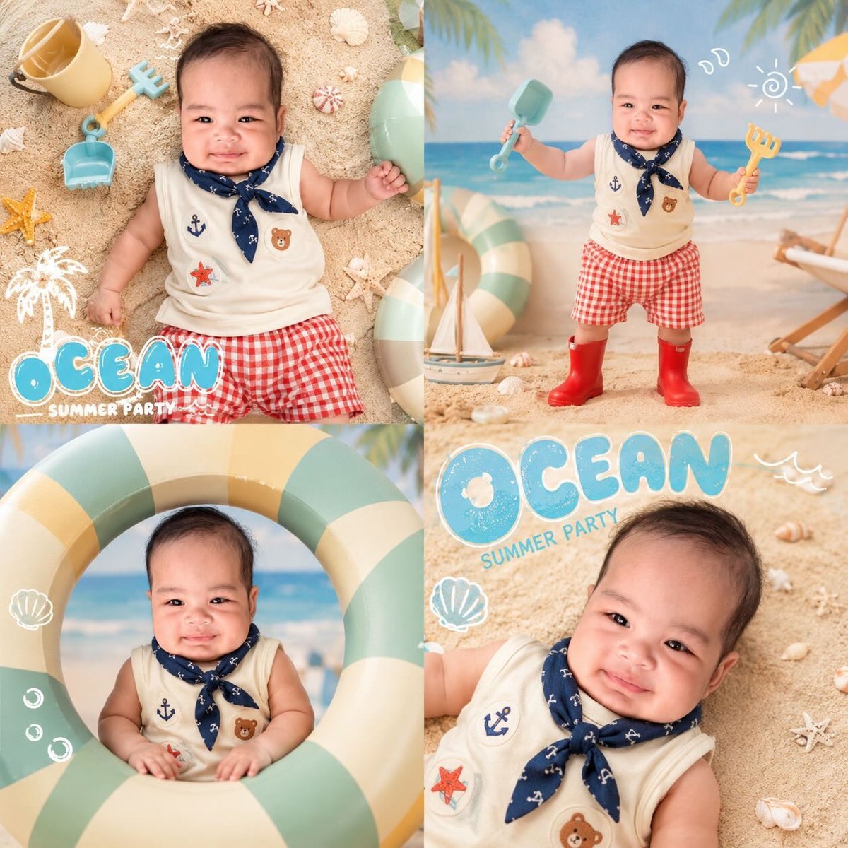 Toddler Beach-Studio Summer Collage