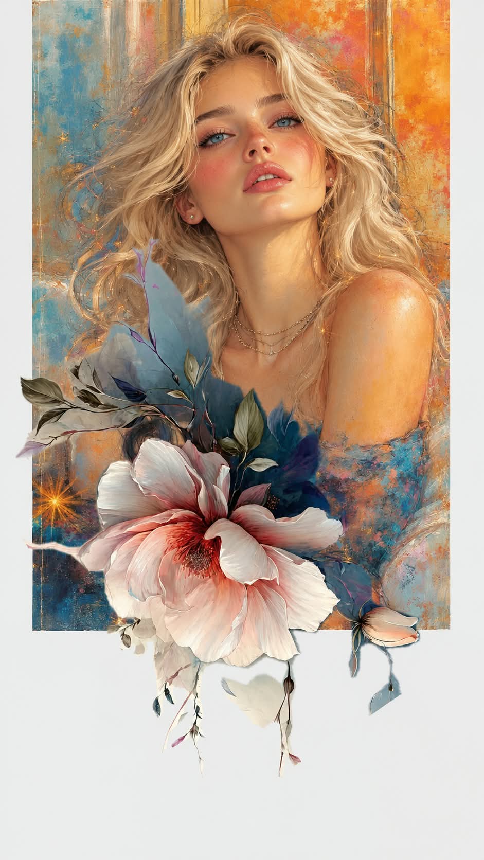 Luxury Fine-Art Portrait with an Oversized Peony