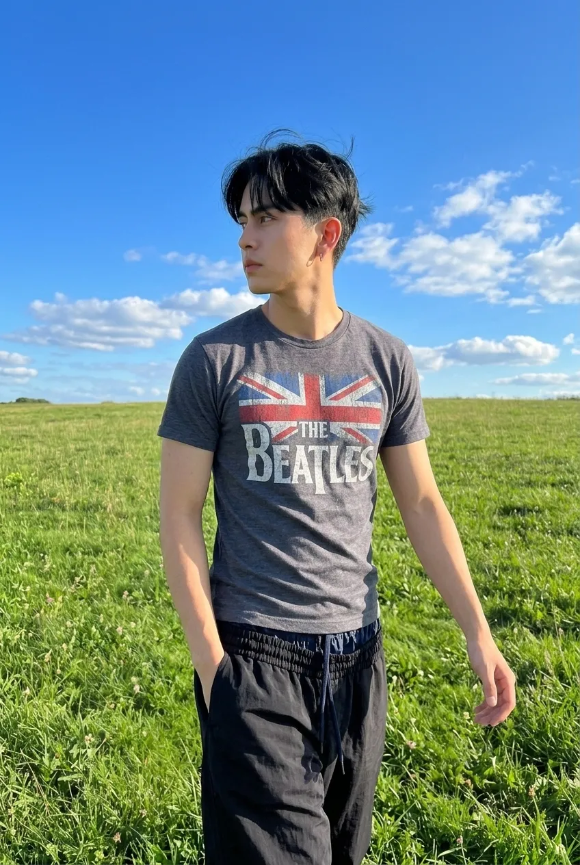 Photorealistic Meadow Portrait of a Young Man output 4