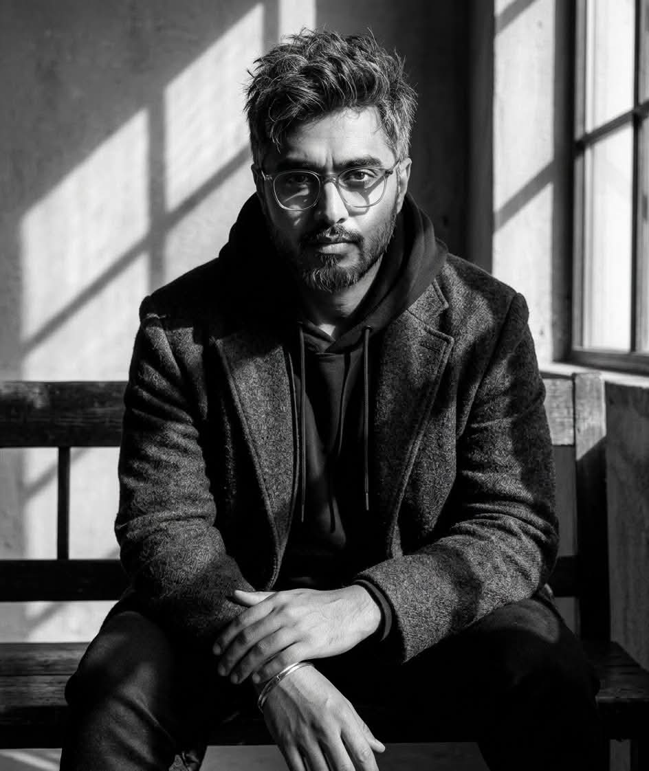 Monochrome High-Fashion Portrait with Window Shadows output 2