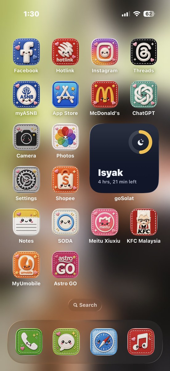 Cute Embroidered Square App Icon output 1