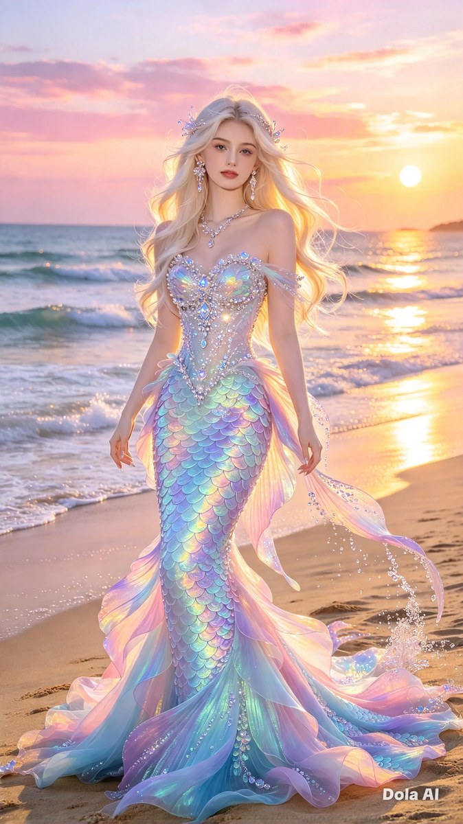Mermaid Gown at Sunset Beach output 2