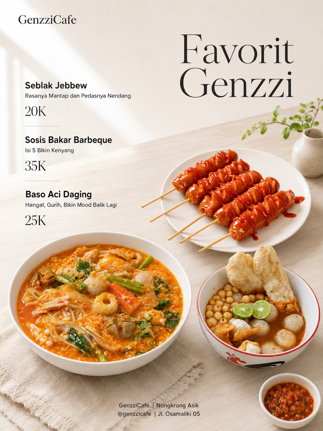 Bright Minimal Food Menu Collection